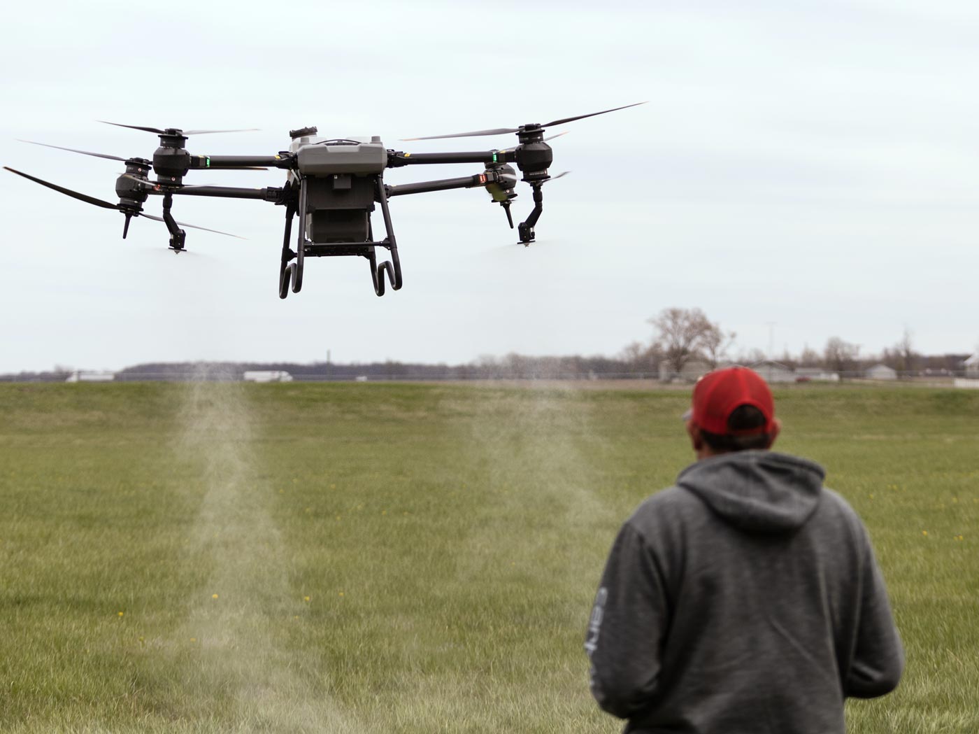 Agriculture Spray Drone in Action